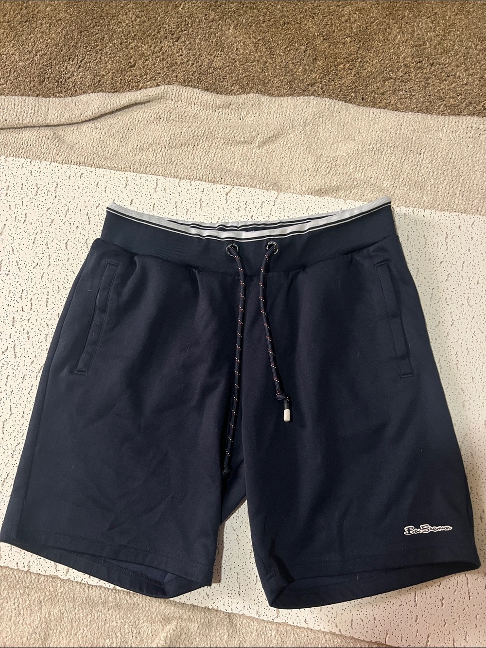 Ben Sherman Navy Blue Athletic Drawcord Shorts